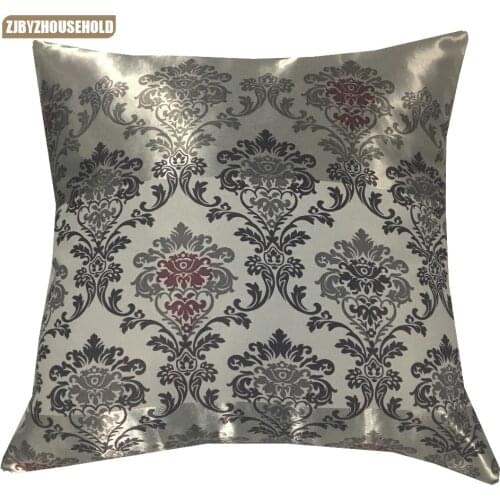Cushion Cover European Style Curtain Matching Grey Living Room Sofa Cushion Set Office Car Cushion Set