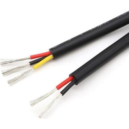 20AWG UL2464 Black Multi-Core Sheathed Power Cord Wire 2/4Cores PVC Signal Control Wire Tinned Copper 1-20 Meters