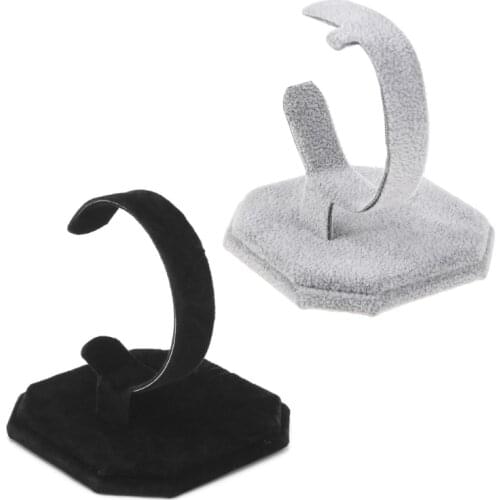 Jewelry Display Velvet C Type Design Jewelry Bracelet Bangle Watch Display Rack Stand Holder New