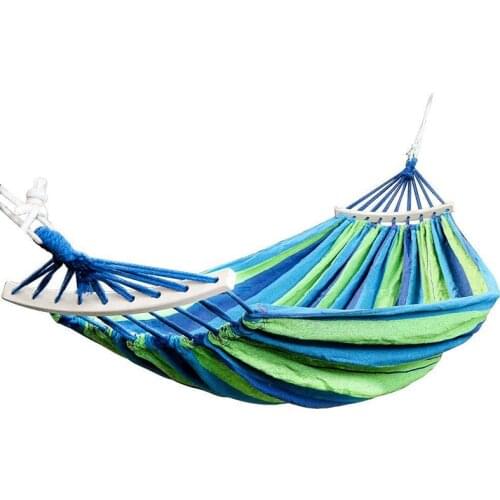 2020 Band Double Hammock 450 Lbs 190X150cm Portable Outdoor Travel Camping Hanging Hammock Swing Lazy Chair Canvas Hammocks