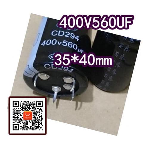 Electrolytic capacitor CD294 400V560UF 560uF 400V 35*40mm / 4PIN New Original 2PCS/LOT