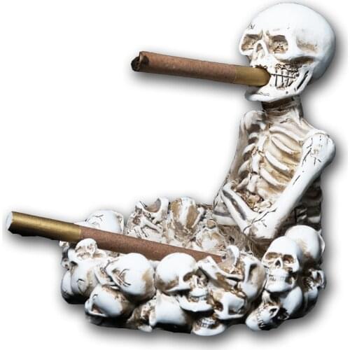 European Gothic Skull Smoking Individual Ashtrays Fashion Creative Resin Ashtrays Living Room Decorations Halloween