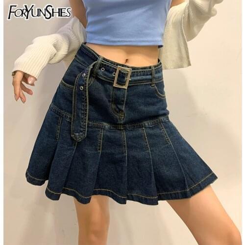 Женские плиссированные юбки FORYUNSHES China At AliExpress