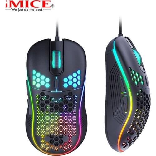 IMice T98 7200 DPI RGB USB Wired Gaming Mouse Lightweight Honeycomb Shell Ergonomic Mice For Computer Gamer Onboard Memory