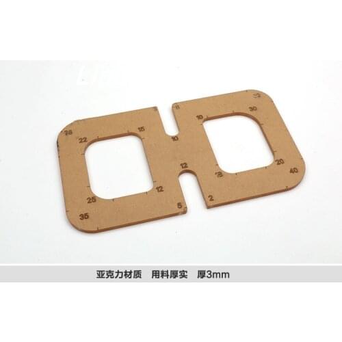 Diy leather tool rounded making template corner ruler, measurement gauge