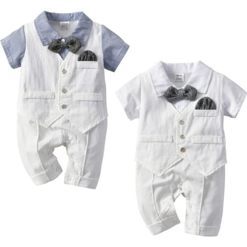 PUDCOCO Newborn Baby Boy Romper Gentleman Bowtie Jumpsuit Bodysuit Party Outfits Set Support wholesale