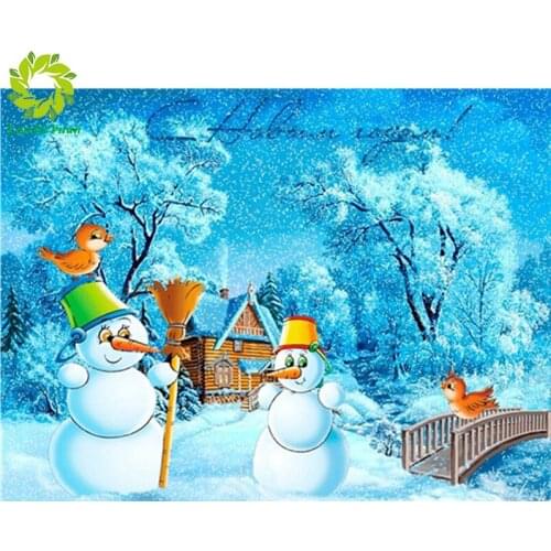 LaoJieYuan Snow Man 5d Diy Diamond Painting Set Embroidery Cross Stitch Kit Crystal Drill New Arrivals