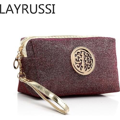 LAYRUSSI Women Neceser Makeup Bag Waterproof Laser Bling Cosmetic Bag Pouch Wash Toiletry Bag Travel Organizer Case Mujer Bolsas