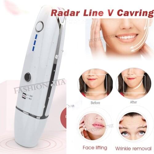 Mini100-240v rf radares linha v-forma anti-rugas pele aperto ultra-som de levantamento de cara ferramenta de cuidados faciais