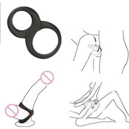 Reusable Penis Sleeve Strapon Delayed Ejaculation Chastity Device Lock Sperm Penis Erection Gags & Muzzles Sex Toys For Men