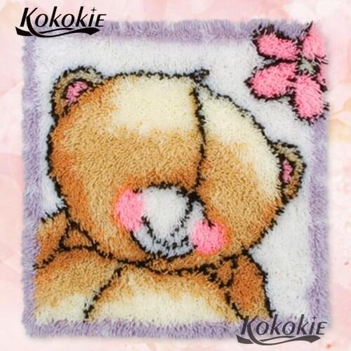 Crocheting Rug Kits Yarn rug 3d carpet Latch hook rug making kits cushion embroidery needlework sets Handmade cross stitch kits