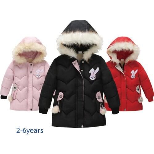 New 2020 Winter Toddler Baby Girls Warm Hooded Coat Solid Outerwear Clothes Jacket Children Coats Fashion Baby Clothes
