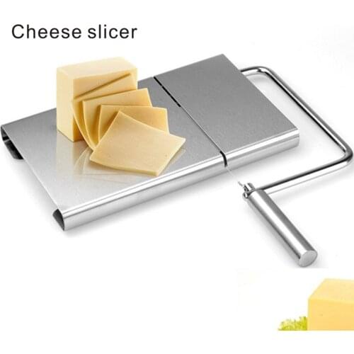 Cheese Slicer Cake Butter Cutter Kitchen Wire Knife Anti-skid Foot Pads Split Tool Silver Cheese Tools