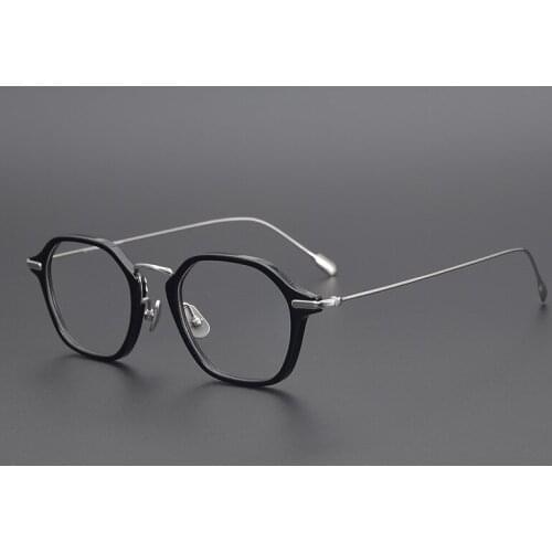 Titianium Glasses Frame Men Women Vintage Polygon Clear Eye Glasses Optical Prescription Eyeglasses Frames Eyewear Oculos Gafas