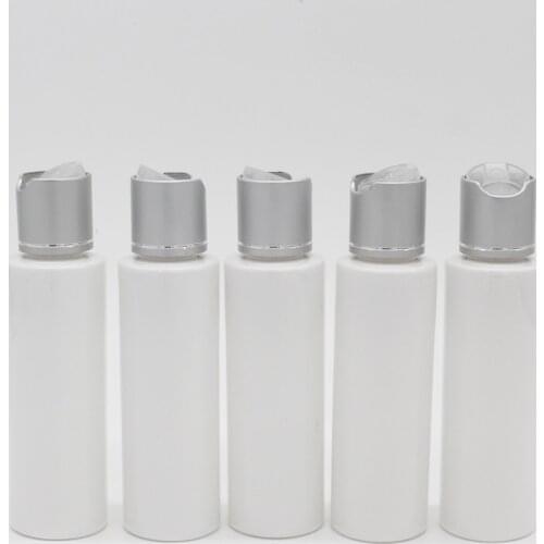 Wholesale 100ml White Round Empty PET Cosmetic Plastic Bottles With Aluminum Cap 100g Luxury Empty Lotion Cream Container Bottle