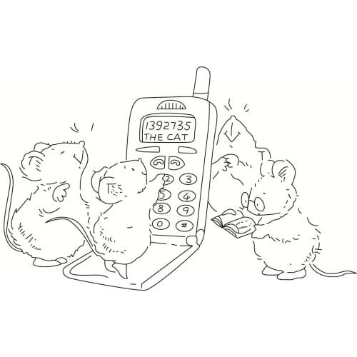 10x8 The mice are calling Transparent Clear Stamps Silicone Seals for DIY scrapbooking photo album Card Making