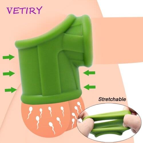 Silicone Penis Ring Delay Ejaculation Ball Stretcher Sex Toys for Men Erection Penis Enlargement Male Scrotum Bind Cock Ring