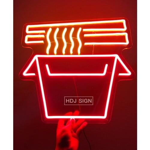 LED Neon Signs Wall for House Home Bedroom Bar Christmas Wedding Birthday Party Noodles Pattern Art Logo Sign