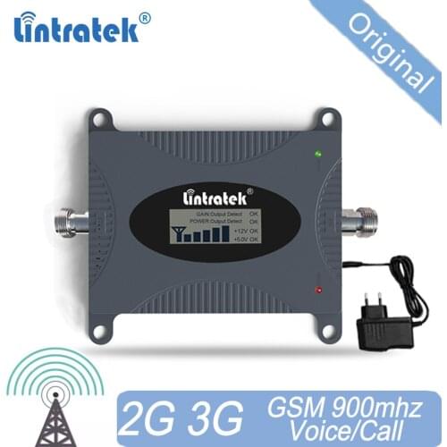 Lintratek 900 GSM Signal Booster Cellular Repeater 900mhz 65dB Cell Phone Signal Amplifier Amplificador for Europe Asia 20