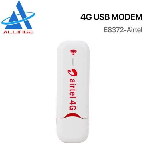 ALLINGE 150Mbps E8372 Airtel 4g LTE Mobile WiFi Dongle USB Stick Wireless Modem Router Wifi Hotspot Sharing with SIM Card Slot