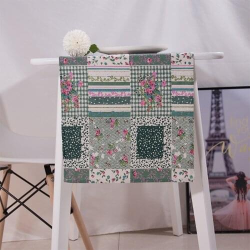 Japanese Style Cute Floral Printing Cotton Linen Table Runner For Wedding Banquet Decor Cabinet Piano Cover Bed Flag