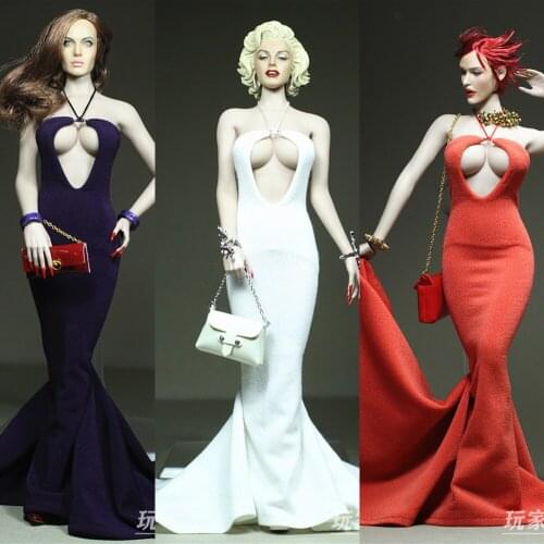 1:6 soldier woman doll clothing clothes accessories evening dress long skirt temperament sexy 12 inch woman doll available