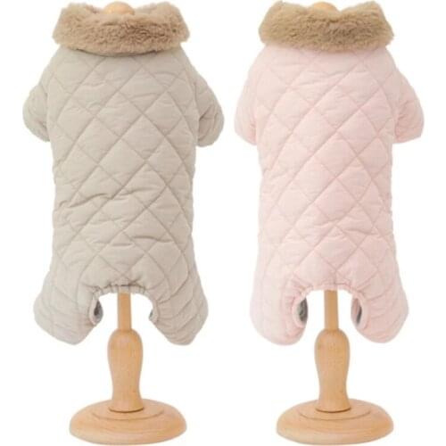 Winter Dog Jumpsuit four leg Warm Dog Clothes fur Collar Pet Outfit Puppy Costumes Small Dog Clothing Coat Jacket Overalls Pants