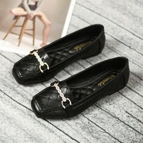 Women Flats Pink Black Pure Color Plus Small Size 35 Large 41 42 43 44 45 Suede Leather Pointed Toe Office Lady Flat Heel Shoes