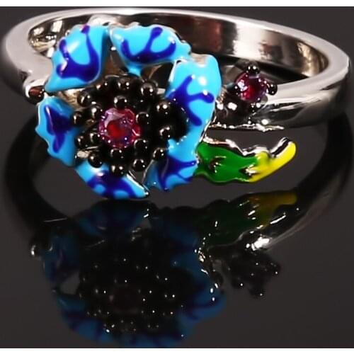 Flower Rings For Women Creative Chrysanthemum Ring Fashion Jewelry Bridal Engagement Wedding Jewelry Girls Gift Rings Bague