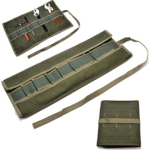 Storage Package Roll Bag Garden Repair Tool Army Green Pliers Scissors Canvas Tool Set Garden Storage Bags
