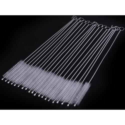 10 Pcs/lot 23cm Long Bottle Drink Water Cup Straw Washing Brush Cleaner Spiral Soft Hair Cleaning Tool