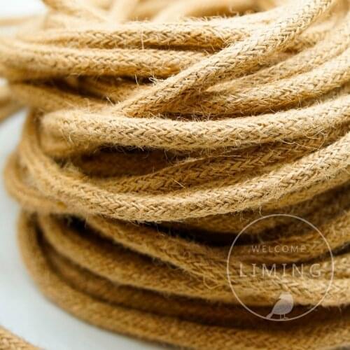 2m,3m,5m Or 10m Double Insulation Fabric Wire Textile Cable Vintage Hemp Rope Wire And Cable 2x0.75mm2 Electrical Wire