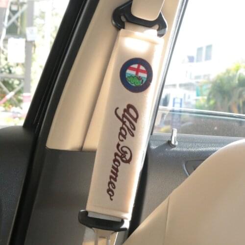 2pcs/set car covers embroidery pattern cotton fit for alfa romeo 159 147 156 giulietta 147 159 mito