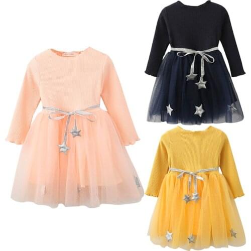 2021 Autumn Spring Kids Lace Drsses for Girls Party Dress Printed Birthday Tutu Dresses Children Casual Girl Dress 3-7T Vestidos
