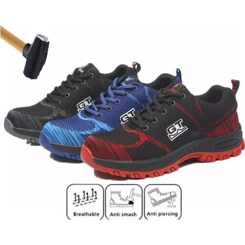 2021 New Mens Steel Head Anti Smash Stab Safety Shoes Fashion Light Electrical Protective Work Boots