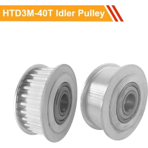 3M 40T Idler Bearing Motor Pulley with/without Teeth 11mm/16mm Belt Width Timing Pulley 5/6/8/10/12/15mm Bore Idler Pulley
