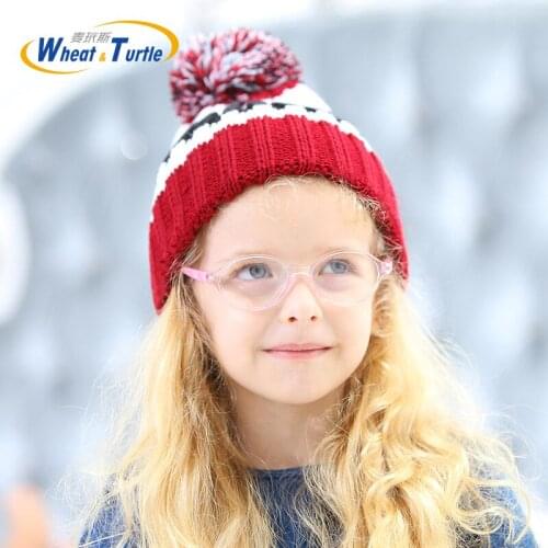 Apparel Accessories Hats Caps Skullies Beanies Unisex Fashion Winter Knitted Warm Children Kids Striped Bonnet Caps With Ball