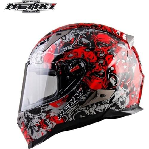 Free shipping 1pcs NENKI DOT ABS ECE Full Face Helmet Racing Off-Road Casque Capacete Approved Moto Helmets Motorcycle Helmet
