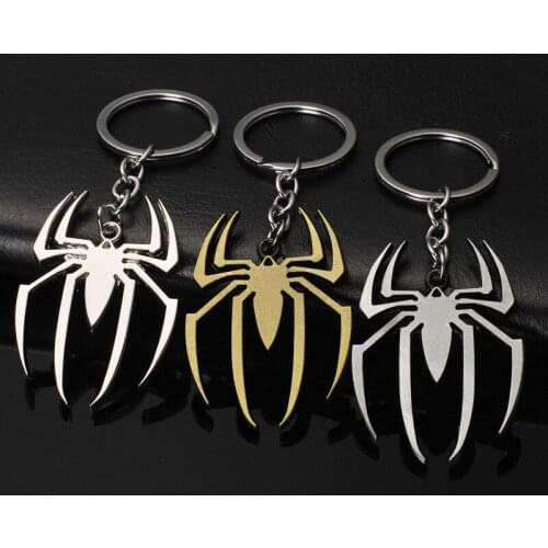Retro Halloween Spider Keychain Pendant Personality Insect Animal Spiders Silver Color Men And Women Jewelry Gift