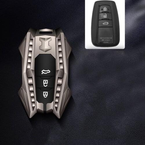 Zinc alloy+silicone Car Remote Key Cover Case For Toyota Camry Corolla C-HR CHR Prado RAV4 Prius 2018 2019 2020 2/3Buttons