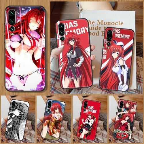 Rias Gremory High School DxD Phone Case For Huawei P Mate P10 P20 P30 P40 10 20 Smart Z Pro Lite black luxury prime pretty funda