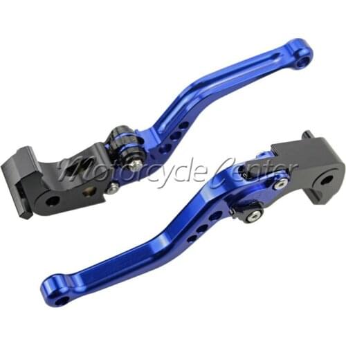 CNC Short Brake Clutch Levers For Suzuki Hayabusa GSX1300 GSXR 1300 2008-2016 09 10 11 12 13 Blue Adjustable Lever