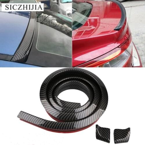 1.5 m carbon fiber feather bumper decorative sticker rear roof spoiler for Hyundai ix35 iX45 iX25 i20 i30 Sonata,Verna,Solaris