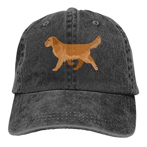 Denim Cap Cute Golden Retriever Baseball Dad Cap Classic Adjustable Casual Sports for Men Women Hats