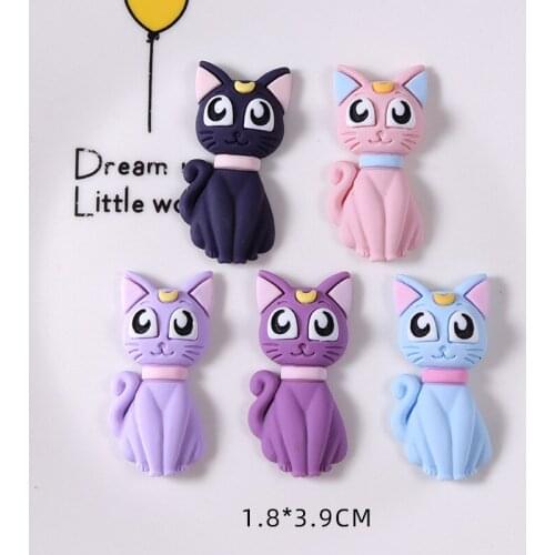 2021 New Full Body Model Black Moon Rabbit Resin Jewelry Accessories Diy Material Cream Glue Epoxy Mobile Phone Shell Patch