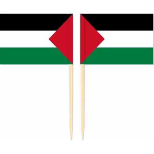 Palestine Toothpick Flag 3.5X2.5CM Cake Topper Party Cupcake Wedding Baby Shower Supplies Lovely Baking Dessert Decorations