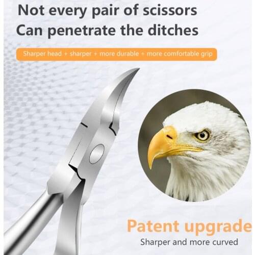 Special Nail Clippers Heavy Duty Oblique Mouth Olecranon Toenails Inlaid Artifact Useful Nail Scissors Nail Groove Care Tool