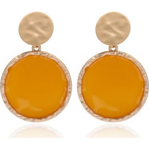 BUDROVKY Hot Selling Ear Rings Cool Simple Geometric round Drop Drop Drop Earrings Ear Stud Wholesale