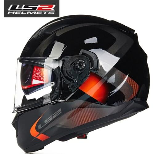 LS2 FF328 Stream Full Face Motorcycle Helmet With Double Lens Man Woman Capacete ls2 Helmet Casco Moto Racing cascos para moto