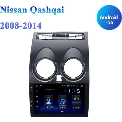 10.2" Android 10.0 Multimedia Player for Nissan Qashqai J10 2008-2014 Car Radio HD Screen GPS 8-Core 4GB RAM Bluetooth TDA7850